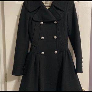 Black Burberry Pea Coat